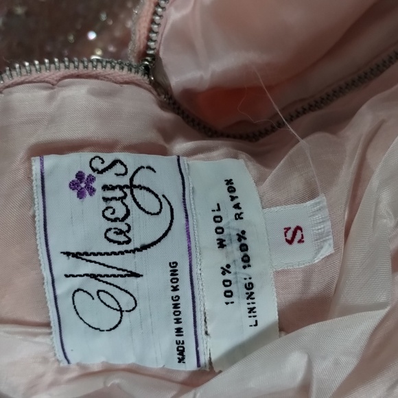 Macy's Pink Rhinestone and Beaded Fringe Tank Top Small - Picture 6 of 7